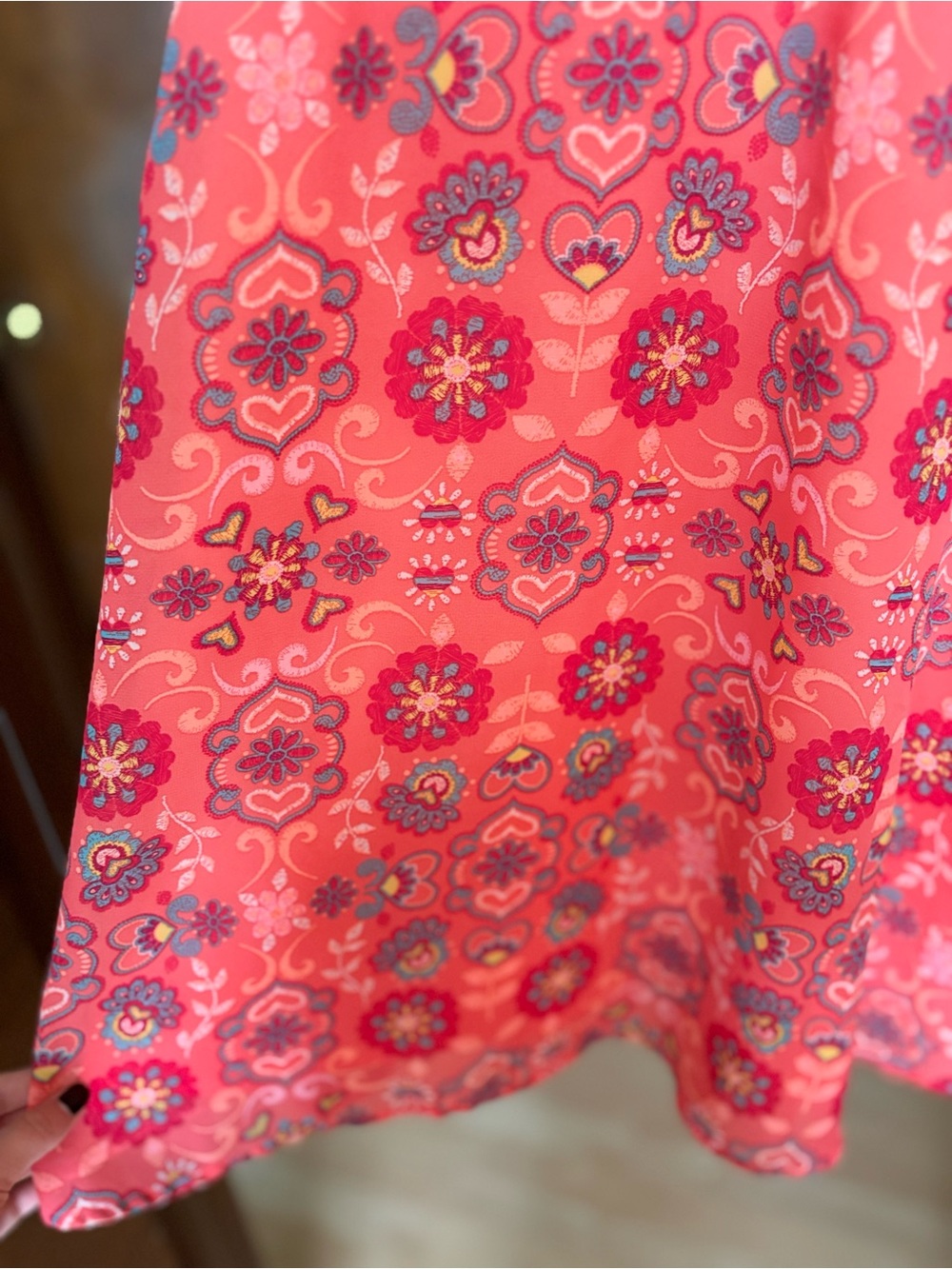 Wonder Nation Bright Coral Red Off-Shoulder Dress - Picture 4 of 5